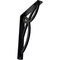 Ekena Millwork Versailles Wrought Iron Bracket, (Single center brace), Powder Coated Black 1 1/2"W x 7 1/2"D x 10"H BKTM01X07X10SVE - alternate 1